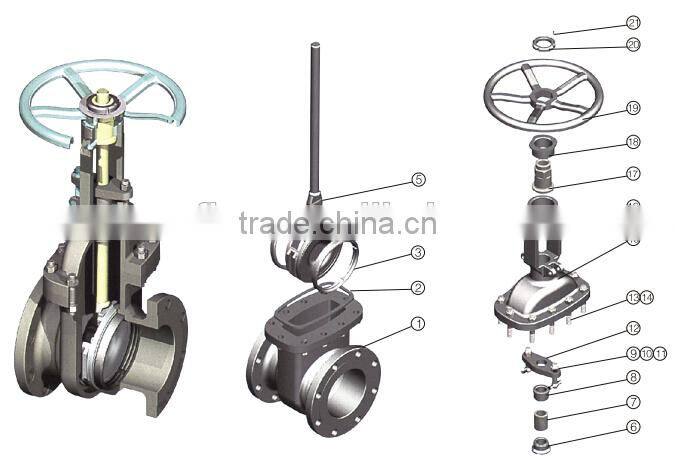 wcb rising stem gate valve