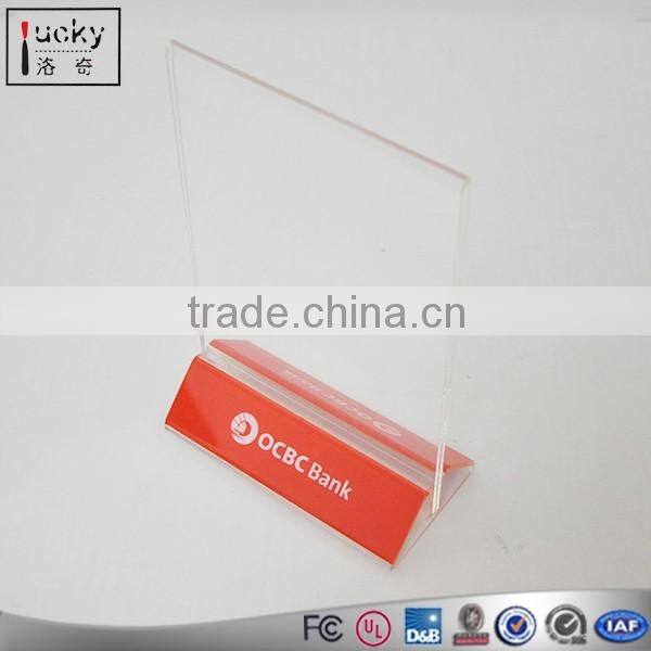 Red Acrylic Wall Holder With Two Pocket