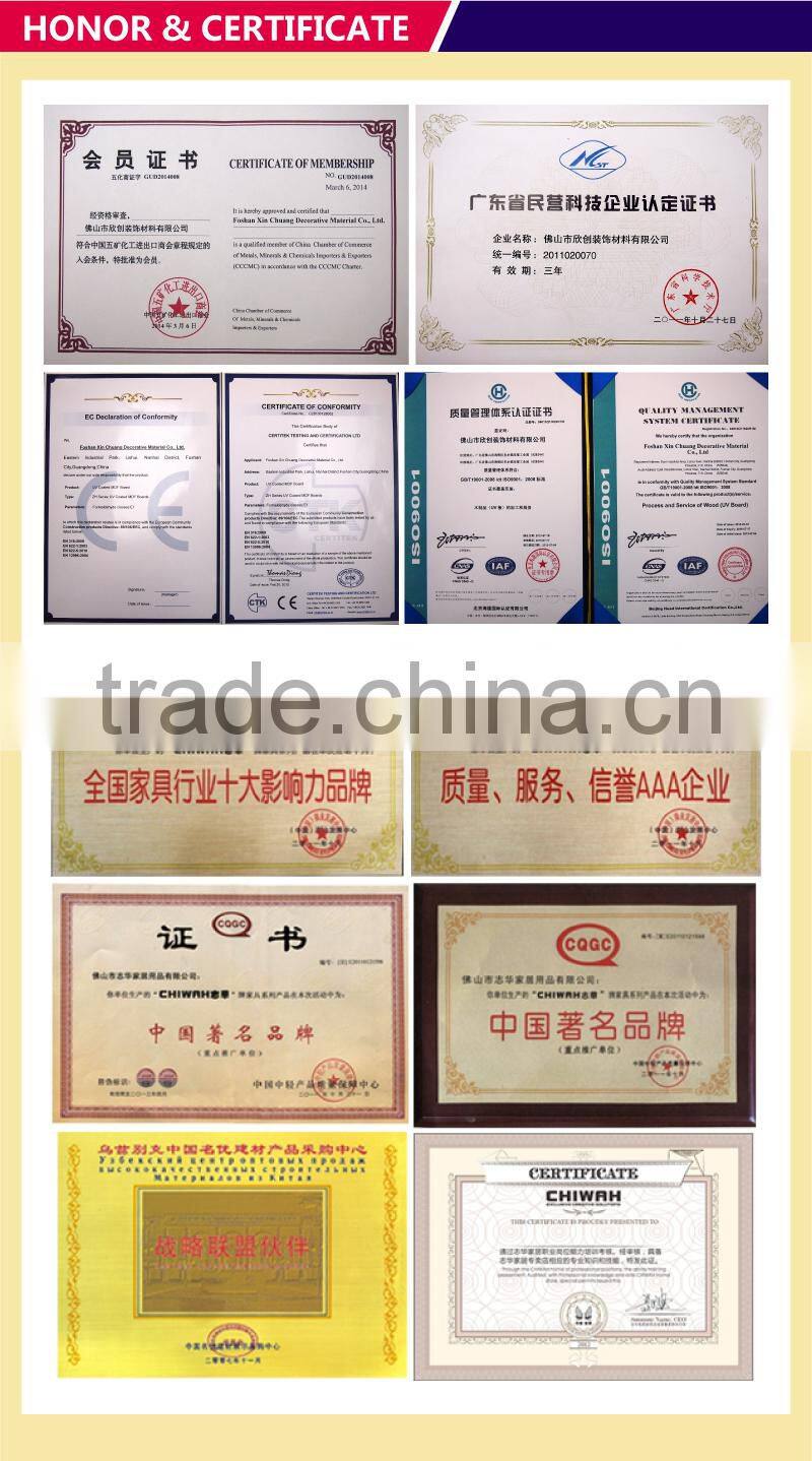 Acrylic laminated high gloss sheets 18mm for kitchen cabinet door panel