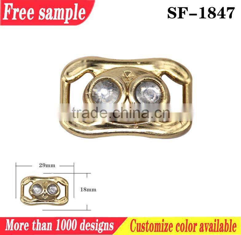 Clear rhinestone plastic shoe buckle for shoe decoration
