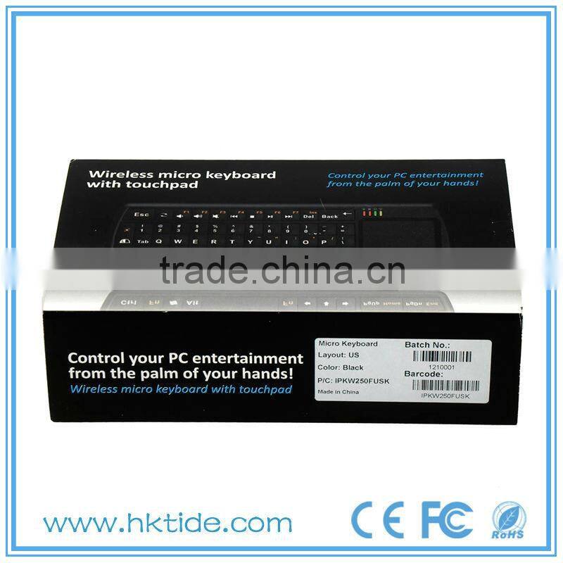 2.4G RF handheld keyboard touchpad mouse mini wireless keyboard for galaxy tab s8.4