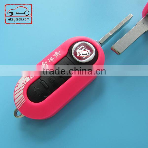 3 button shell key Fiat 500 logo fiat sticker for fiat 500 logo