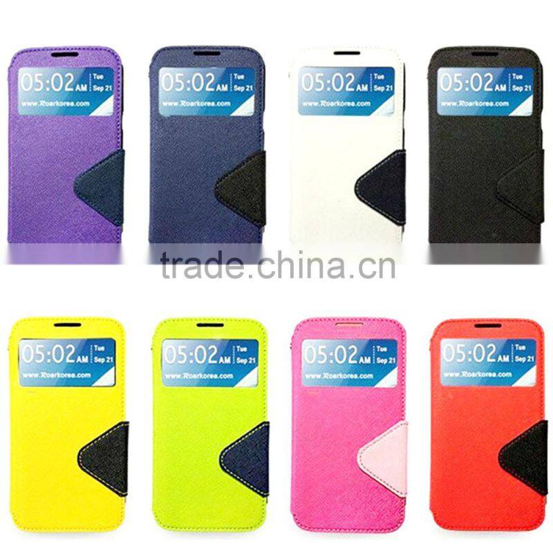 View window flip smart leather case for Samsung S6 with rope