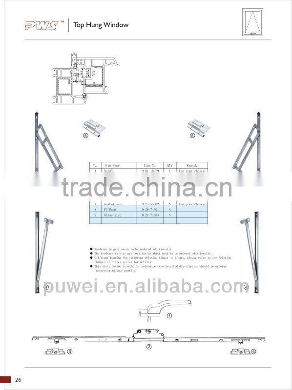 PWS 005 PVC sliding window , sliding PVC window