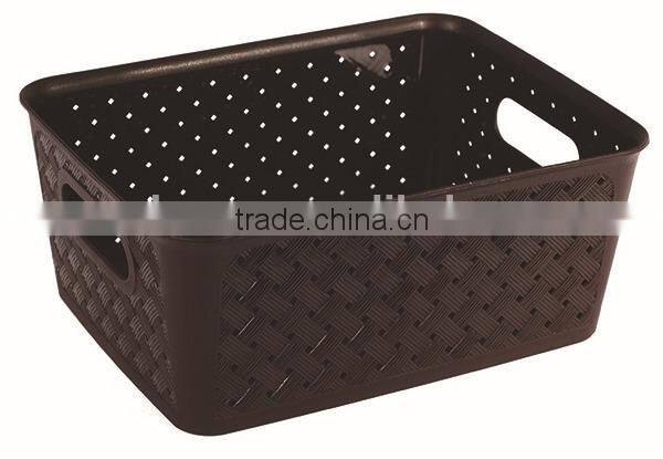 Rectangle Plastic Storage Basket without Lid