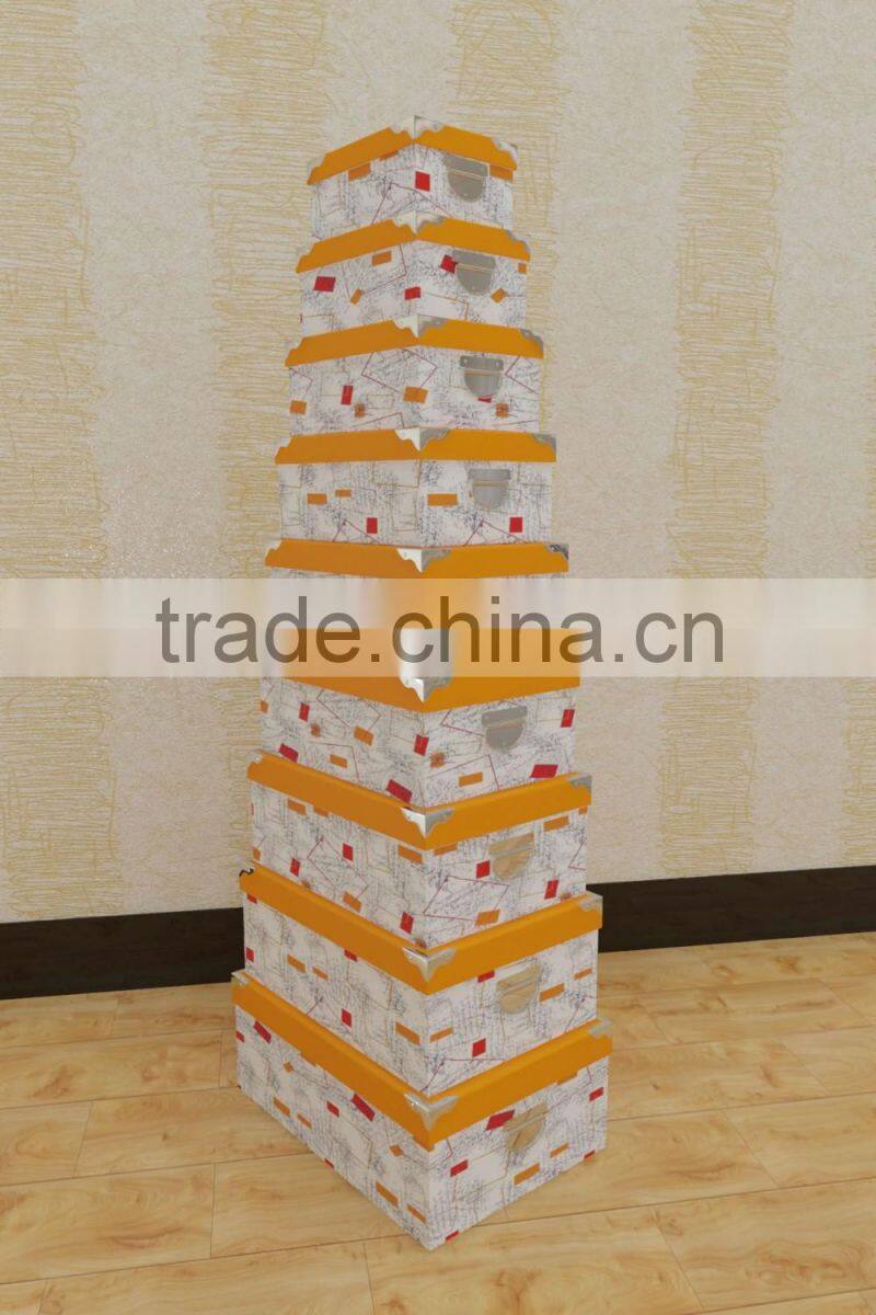 new design best quality Christmas Hard Case paper box iron handle