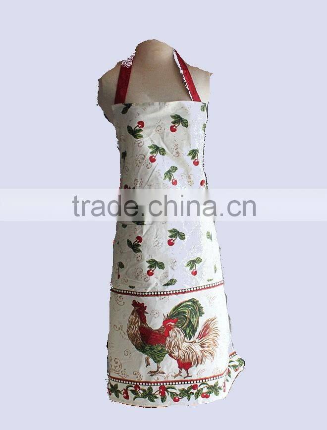 apron with adjustable tie rooster design glove single pot holder set