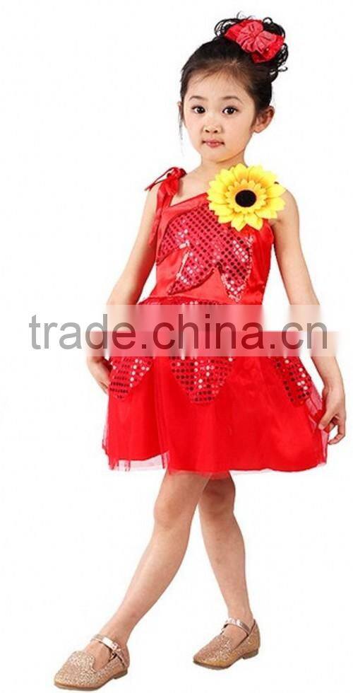 Candy Color 3 Colors Dress Cute Back With Zipper Sun Flower Dress