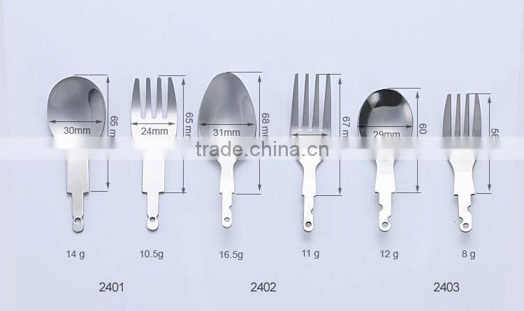 Flatware Stainless Steel Dessert Spoon Ice Scoop Mixing Spoon fork kinfe
