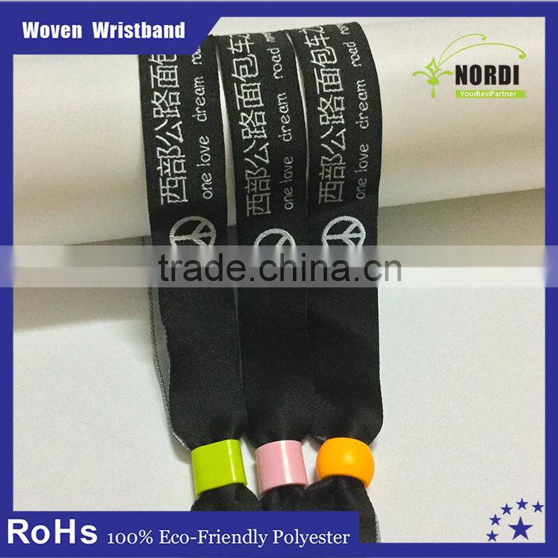 Single time using custom Festival Woven Fabric Wristband for Event/Bracelet/Wristband strap