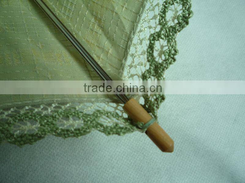 Wooden umbrella with different color
