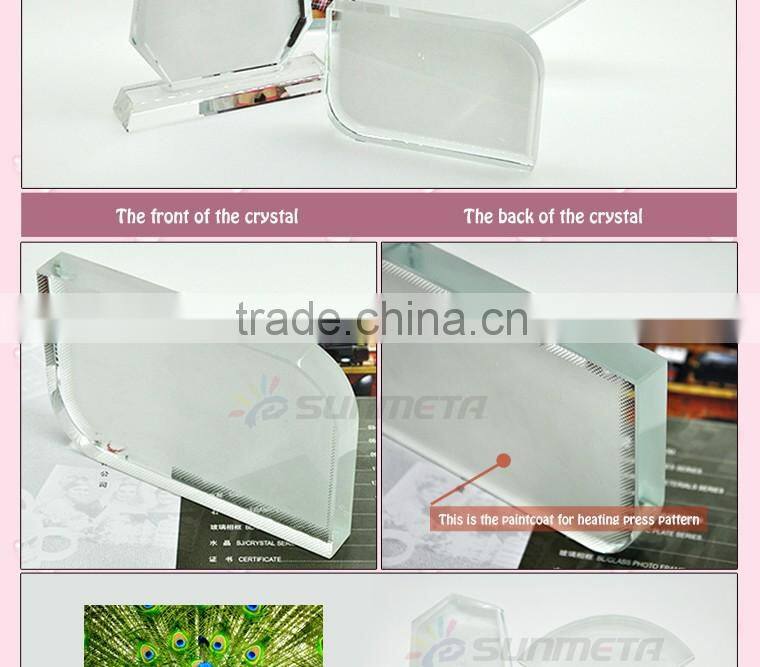 Sunmeta Factory Direct Glass Sublimation Crystal Photo Frame For Wholesales