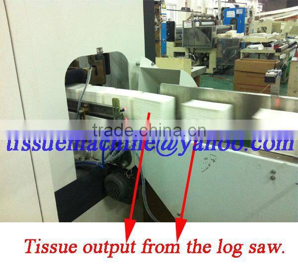 PLC Servo Motor Control High Speed Automatic Facial Tissue Log Saw Machine