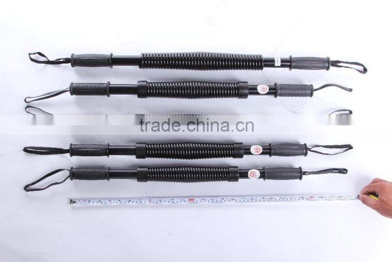 30Kg Black Drum type Power Twister Spring Exerciser Arm Muscular Train Flexible Stretch Bendy Bar