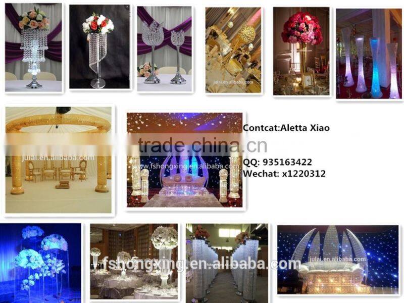 Best sale Indian style mandap , gold crystal bead wedding mandap for sale