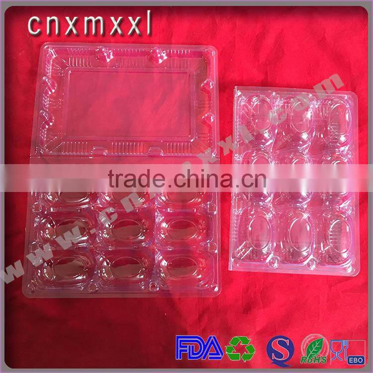 2016 food grade 9-paking kiwi fruit plastic trinket box with great price