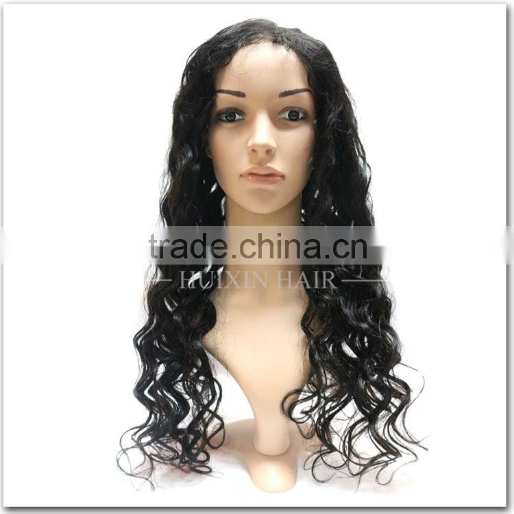 Natural Black peruvian Virgin Hair Wig Unprocessed Remy Human Hair Full Lace Wig Wholesale Cheap
