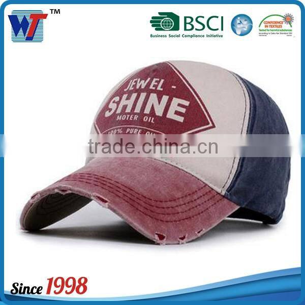 Wholesale Washed Frazzle Dad Hat Custom 6 Panel Baseball Cap