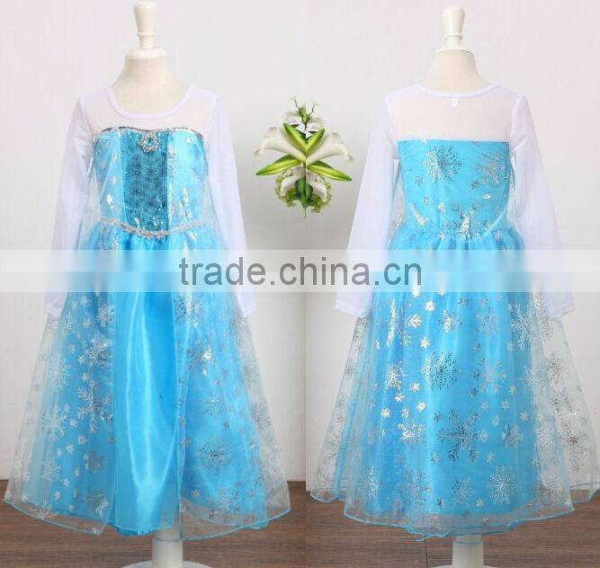 Fairy tale princess dress, frozen long sleeve, dress with gauze long sleeve