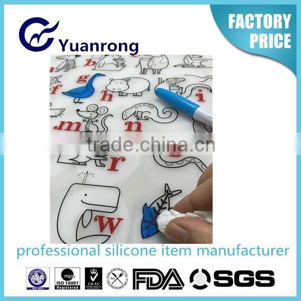 Popular Funny Silicone Drawing Table Mat Children Placemat