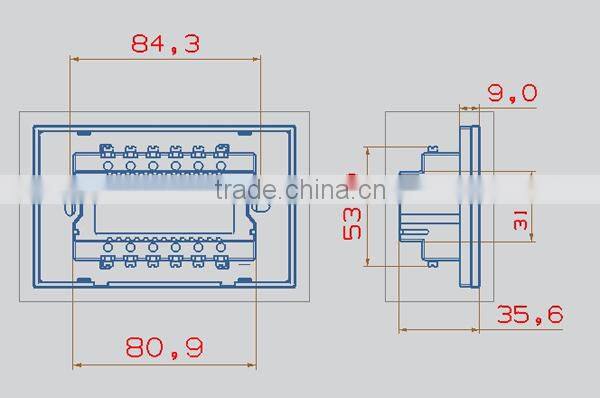 AU/US standard 118mm 3gang wall electronic power switch