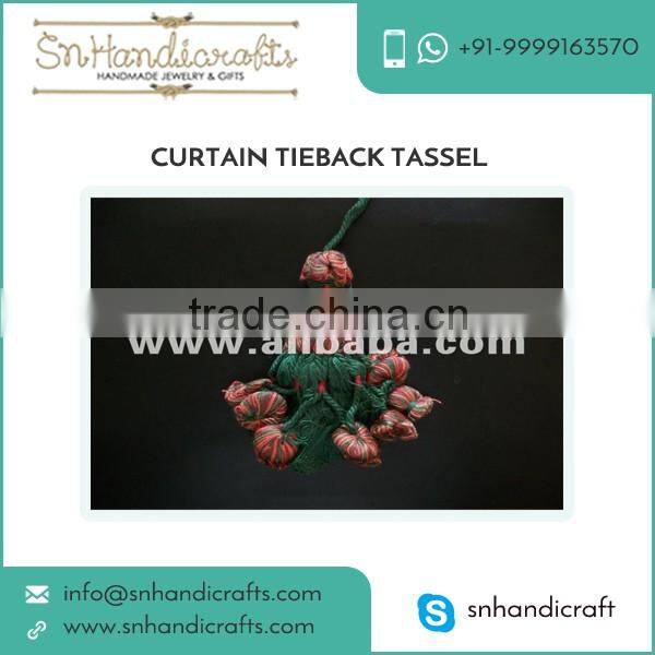 Designer Curtain Tieback for Decoration of Chain, Cushion