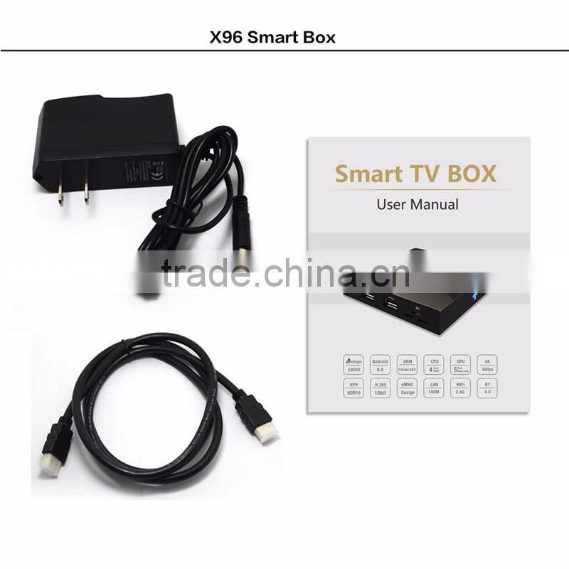 2016 Hot X96 Amlogic s905x 1G/8G 2G/16G Android6.0 Smart Tv Box