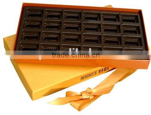 Golden color handmade paper chocolate gift box