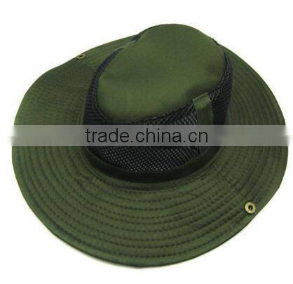 green safari bucket hat hunting army fishing bucket hat with string roll up mesh safari bucket hat