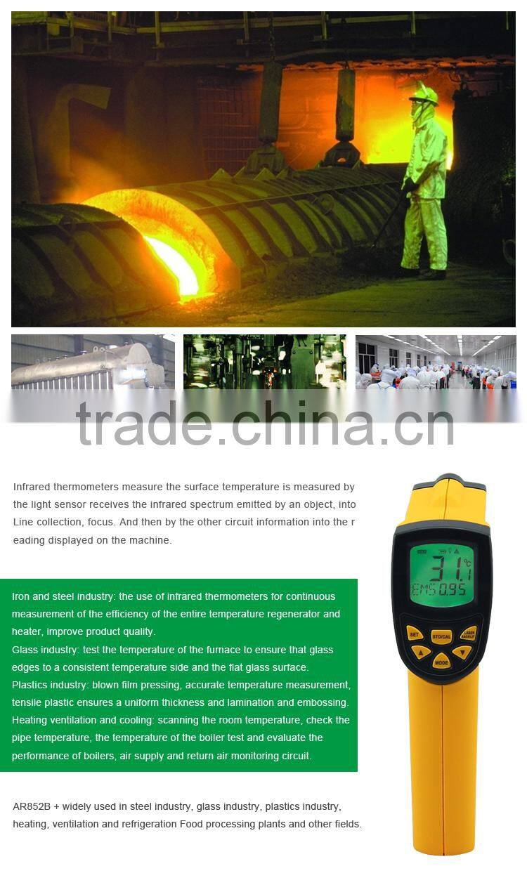 Temperature Sensor High Precise Infrared Thermometer AR852B+ Gun Type Non-contact Infrared Thermometer