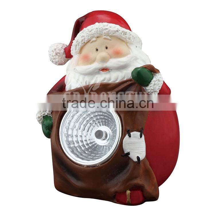 Led Santa Claus Solar Outdoor Garden resin Light and Lawn Light