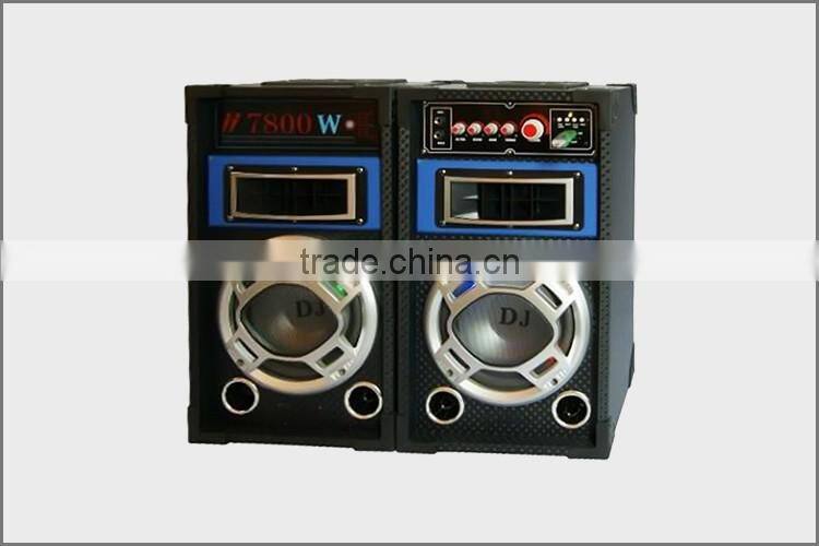 Wooden Cheap Box Dj Home Theatre Speakers With SD USB FM Wireless Mic