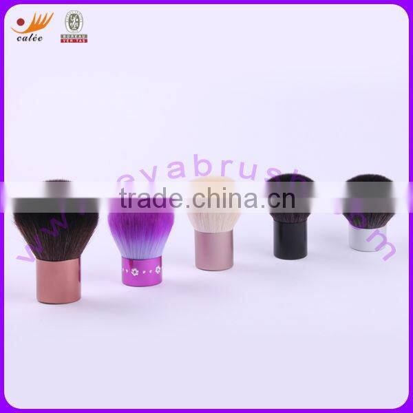 High End Goat Hair Kabuki Brush with Colorful Hair