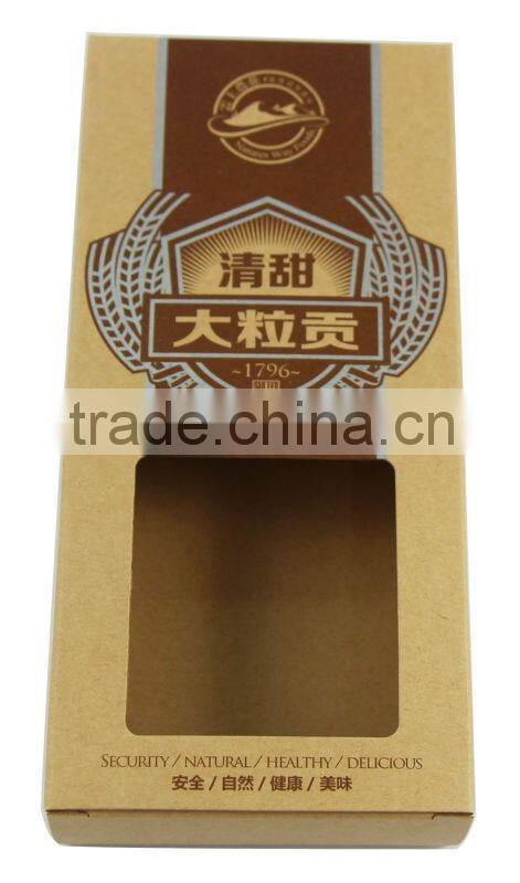 printed kraft paper window box