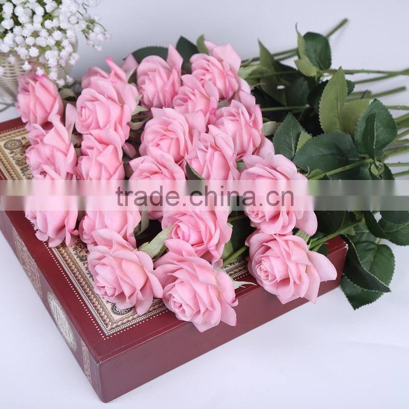 53cm good quality artificial orange rose for valentine's day