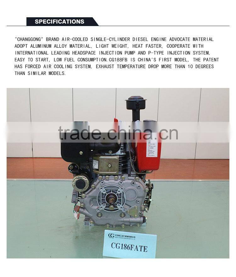 186FATE CHANGGONG small diesel engine for sale Air-Cooled diesel engine