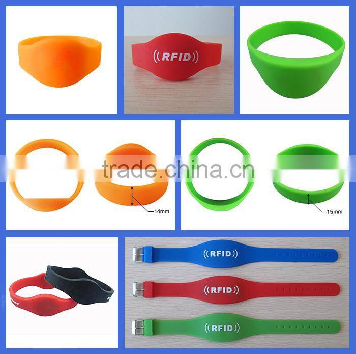 smart rfid/nfc silicone wristband waterproof with customized printing