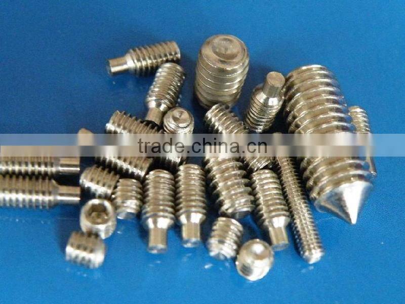 STAINLESS STEEL CONE POINT HEXAGON SOCKET SET SCREW WITH GOOD QUALITY