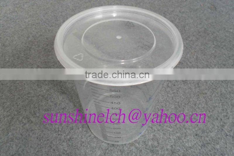 transparent poly paint calibrated mixing cups