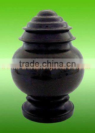 POLISHED MARBLE STONE/JET BLACK MARBLE URNS