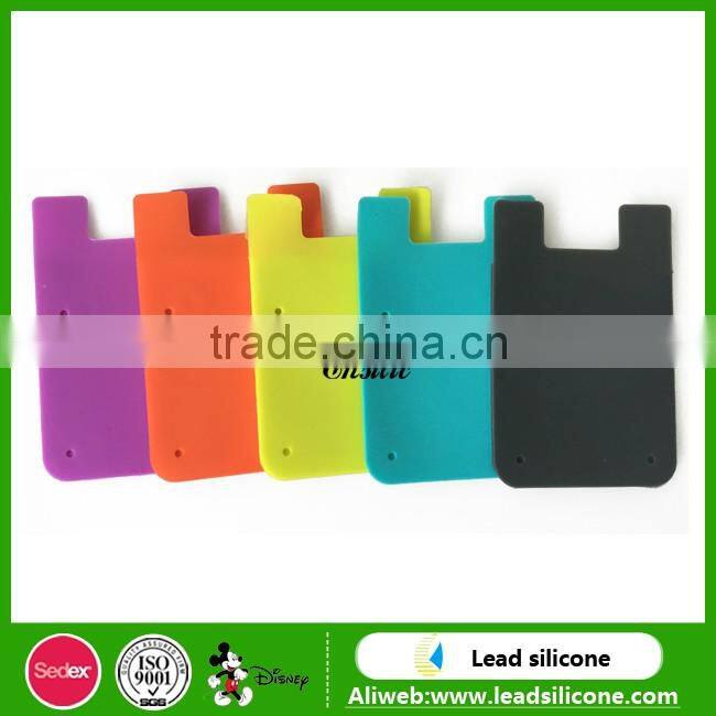 3M Sticker Back Card Sets / Silicone Phone Back Pouch For Card