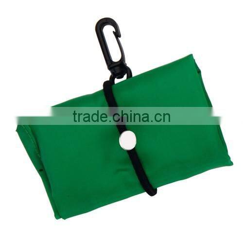 Foldable reusable polyester tote bag