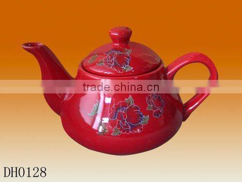 Factory direct wholesale 750 ml china yellow teapot with filter