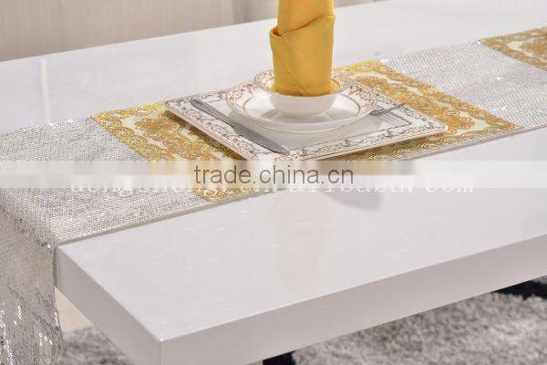 wooden dining table with stainless steel legs