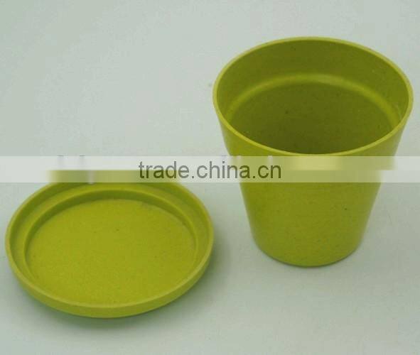 eco biodegradable bamboo fiber outdoor flower pot