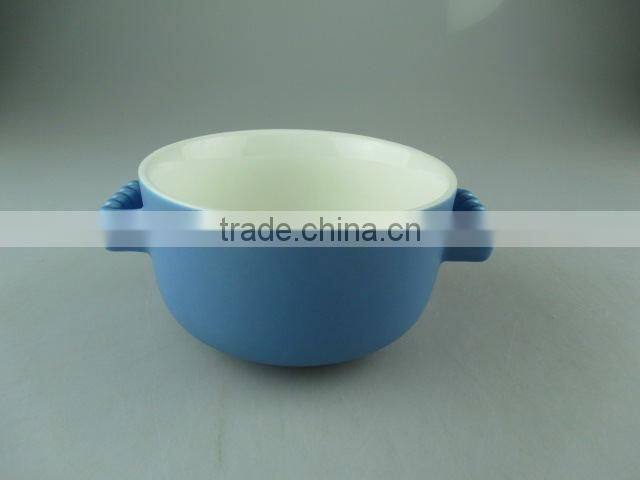 Stocklot glazed porcelain cookware/tureen with handles