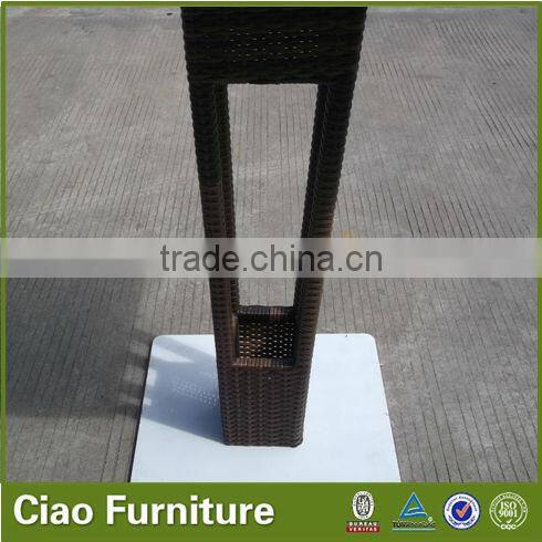 outdoor square artificial rattan bar table for salon