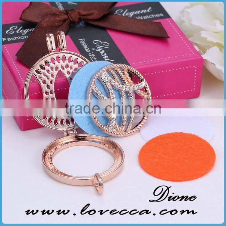 Fancy perfume locket necklace wholesale aromatherapy diffuser necklace