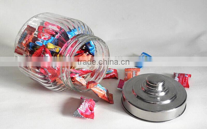 personality glass bell jars with screw tin top lid