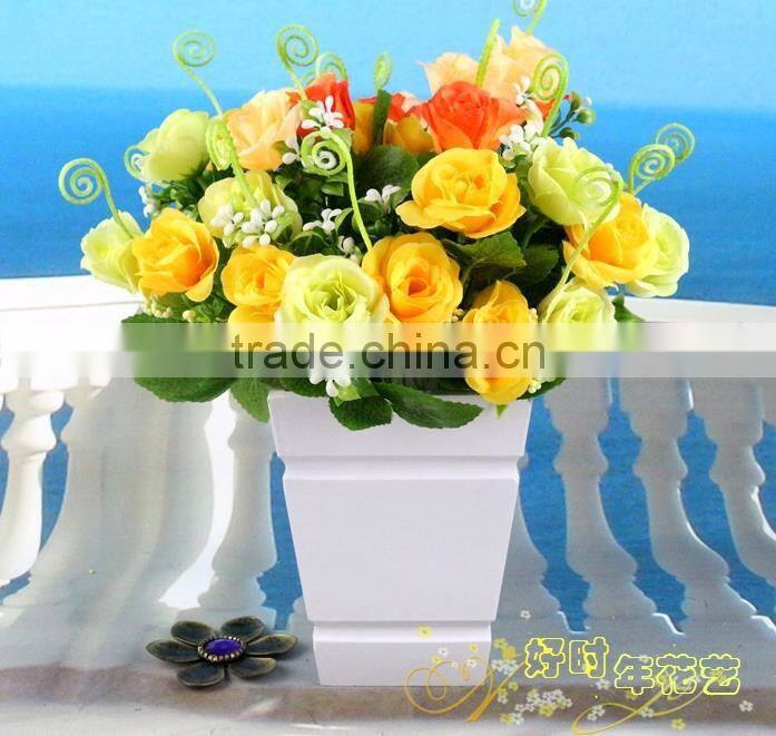 Desktop small wooden flower vase for decor ,Shooting props